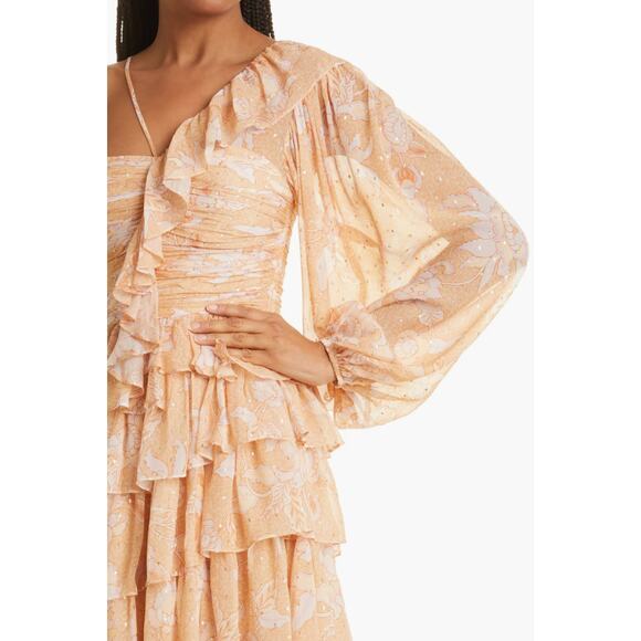 Ulla Johnson Hazel Gown in Magnolia Floral Print One Shoulder 8 NEW - Picture 9 of 9